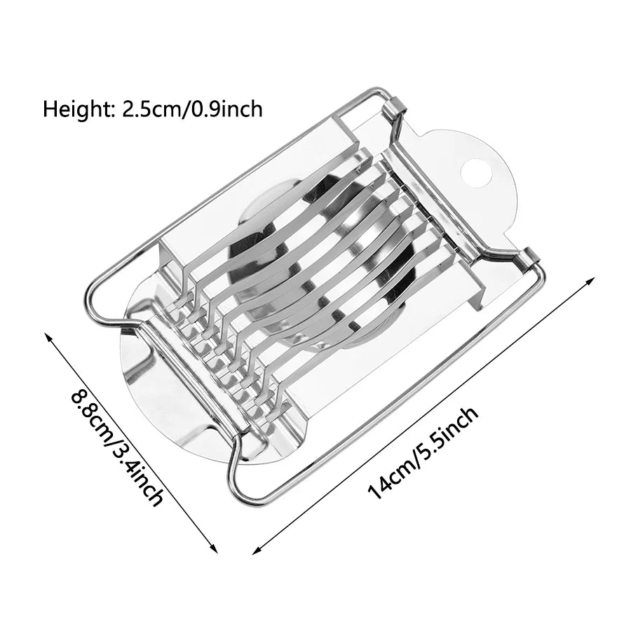 1PC household stainless steel egg slicer egg slicer multifunctional quick slicing egg ham split cutter sharp kitchen gadgets