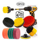 UNTIOR Electric Drill Brush Attachment Set Power Scrubber Brush Car Polisher Kitchen Bathroom Cleaning Kit Toilet Cleaning Tools