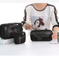 Makeup Bag Women Travel Toiletry Wash Makeup Bag Storage Case Zipper Make Up Bags Black Dot Transparent Mesh Cosmetic Bag