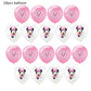 Minnie Mouse Birthday Party Decorate Girls Disposable Tableware Balloon Cups Plates Tablecloth Balloon Baby Shower Party Supply