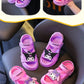 Sandals Girls Anime Kuromi Open Peep Toe Shoes Girly Summer Cute Cartoon Babys Purple Pink Slipper Kid Size 21-36