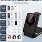3in1 Magnetic Wireless Charger Station 30W Fast Charging for iPhone 16 15 14 Pro Max iWatch AirPods Phone Adapter Stand