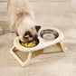 Cat Double Bowl With Stand Non-Slip 2-in-1 Dog Food Bowl Large Capacity Portable Pet Food Container Pet Supplies