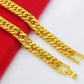 12mm 925 Silver Gold Plated Colorful Bracelet Men's and Women's Chain Bracelet Bracelet Wristband African Gold Jewelry