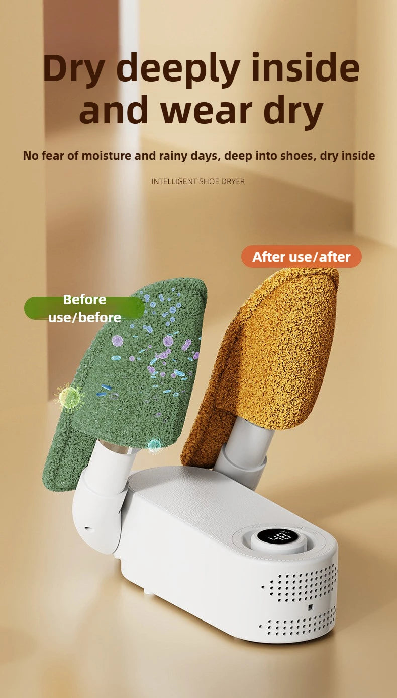 Electric Shoes Dryer Portable Foldable Smart Heater Deodorizer Dehumidifier Shoe Drying Machine Foot Warmer Appliances 220v