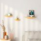 Semicircle Wooden Wall Shelf Background Wall Hanging Projector Display Stand Suspension Home Decoration Storage Organization
