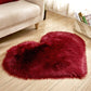30x40cm Plush Carpet Heart Shaped Faux Fur Rug Imitation Wool Christmas Coffee Table LivingRoom Shag Carpet Solid Color Style