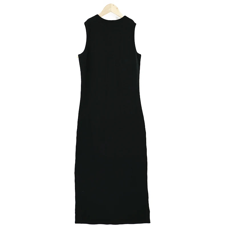 XS-XXXL Women's Cardiga Outfit Casual Bodycon Ribbed Tank Maxi Dress Slim Fit Long Dresses Zip Elegant Sweatshirt Dress Sets New