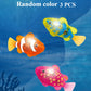 Children's Holiday Gift Bath Electronic Interactive Toy Light Swimming Fishing Simulation Color Pet Fish