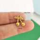 1pc Stainless Steel Big Pendant Small Charm Cherry Angel Boot Heart Tail Flower Star Cross Key Moon Pearl Bow PVD Gold Color