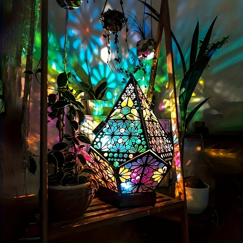 Atmosphere light LED table lamp, bedside light starry sky projection light, USB plug-in projection night light bar restaurant ho