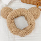Cute Bear Hair Band Women's Face Wash Facial Mask Makeup Headwear Plush Hair Band Anti Slip Hair Band Hair Hccessories