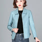 New Women Sheepskin Jacket Spring Autumn 2025 Fashion Casual Long Sleeve Short Zipper Leather Coat Loose Split Leather Outerwear