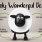 Sheep Toilet Paper Stand, Adorable Resin, Sheep Fabric Box, Stackable for Home, Bathroom, Vanity, Night Stand