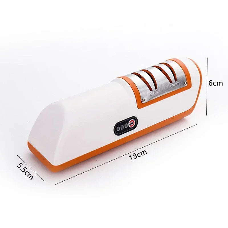 Electric Knife Sharpener Multifunctional Automatic Professional Small Knife Sharpener Kitchen Quick Sharpening Non-slip Tools