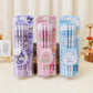 12Pcs Sanrio My Melody Wood Pencil HB with Rubber and Pencil Sharpener Cartoon Student Pencils School Student Stationery