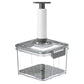 Vacuum Food Storage Container Transparent Fridge Organizer with Drain Net Large Capacity Food Dispenser for Kitchen Storage Box