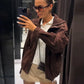 Stand Collar Long Sleeve Zipper Coat Women Elegant Pocket Ruched Loose Fitting Bomber Jacket Fashionable Ladies Autumn Outerwear