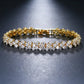 Luxury Hiphop Iced Out  4mm Cubic Zirconia Crystal Tennis Bracelets For Women Men Gold Color Silver Color Bracelet Chain Jewelry