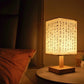 LED  Decoration Table Lamps Simple Chinese Style Dimmable Plug Night Light Fabric Lampshade Square Bedroom Bedside Desk Lights