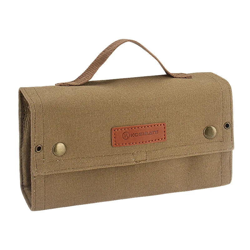 Portable Camping Seasoning Spices Bottle Tableware Leather Storage Bag Portable Kit For BBQ Picnic Kitchen
