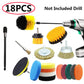 UNTIOR Electric Drill Brush Attachment Set Power Scrubber Brush Car Polisher Kitchen Bathroom Cleaning Kit Toilet Cleaning Tools
