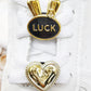 2PCS Bling Rhinestone Bear Shoelace Charms ABS Heart Bowtie Shoe Lace Decorations Accessories DIY Golden Shoe Clips Fit Sneakers