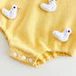 Infant Baby Triangle Bubble Romper Boys Girls Baby Autumn Sweatshirt Bodysuit Cartoon Duck/Mushroom Cute Newborn Clothes