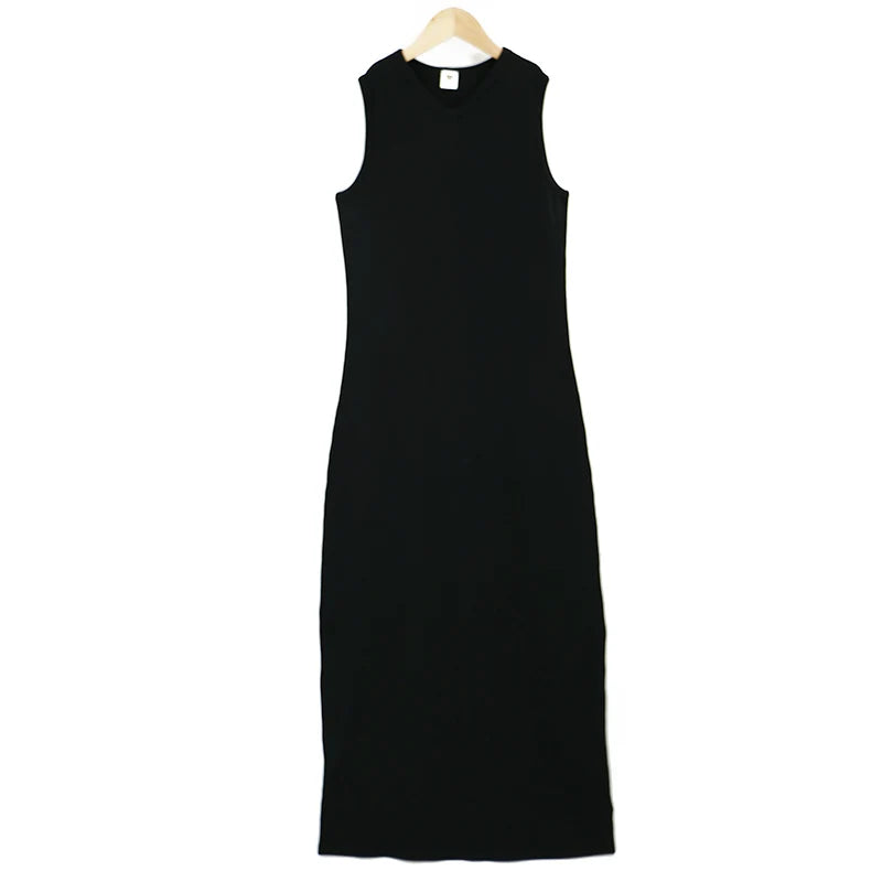 XS-XXXL Women's Cardiga Outfit Casual Bodycon Ribbed Tank Maxi Dress Slim Fit Long Dresses Zip Elegant Sweatshirt Dress Sets New