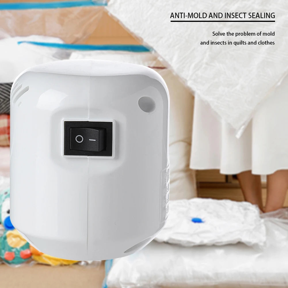 55W Vacuum Sealed Compression Bag Pump Electric Sealer Machine US/EU Labor-saving Compression Tool for Clothes Storage Bags