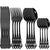 16Pcs Cutlery Sets Vintage Stainless Steel Tableware Dinner Knife Fork Dessert Spoon Dinnerware Set Kitchen Flatware