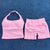 Yoga fitness set; strapless bra and shorts set; seamless backless vest; invisible elastic texture hip-lifting shorts