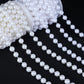 5yards/roll Imitation Pearl Chain White 3-12mm Round Beads Chain for Home Wedding Clothing Decoration Jewelry Making Accessories