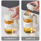 550mL Oil Empty Bottle Pourer Glass Bottles Automatic Opening and Closing Kitchen Cooking Oil Dispenser Cruet for Camping BBQ