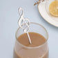Musical Note Stainless Steel Teapoon Spoon Treble Clef Shape Mug Teaspoons Music Bar Ice Cream Creative Spoon Kitchen Tableware