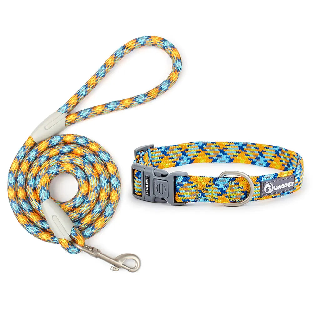 Leashes And Collar Set For Small Medium Large Dogs Pet French Bulldog Chihuahua Pug Outdoor Walking Lead Collar Leash Supplies