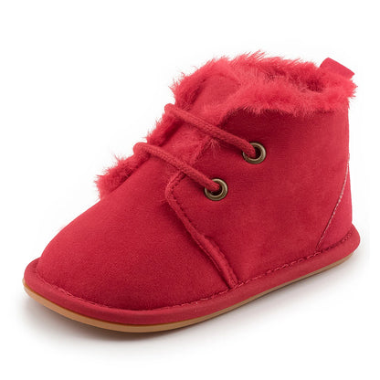 KIDSUN Winter Baby Snow Booties Warm Infant Boy Girl Toddler Shoes Rubber Sole Anti-slip Soft Newborn First Walkers Crib Shoes