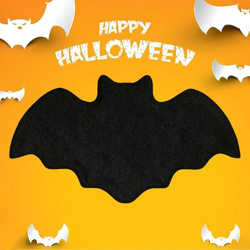 VIKAMA Halloween-vormige dekoratiewe tapyt swart spinnekopweb spook gotiese badkamer ingang voetsteun wasbare vuilbestande tapyt