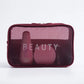 Makeup Bag Women Travel Toiletry Wash Makeup Bag Storage Case Zipper Make Up Bags Black Dot Transparent Mesh Cosmetic Bag