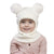 Pompom Baby Winter Hat Scarf One-piece Kids Knitted Beanie Warm Ears Neck Children Bonnet Infant Cap for Girls Boys 1-5Y