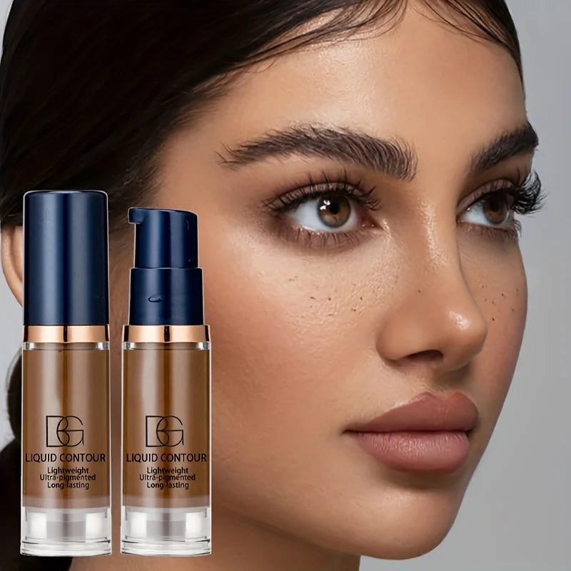 2 Colors Liquid Contour Cream, Long-Lasting Matte Effect, Silky And Waterproof Texture, Matte Effect, Face Bronzer, Face Makeu