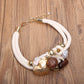 Statement Necklace with Beads&Starfish Design for Women Trendy Wedding Party Jewelry