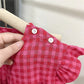 Summer Spring Baby Girls Cotton Loose Red Plaid Ruffle Sleeves Shirt Tops+Crop Pant Sets Child Outfit Kids 2PCS Tracksuit 2-10Yr