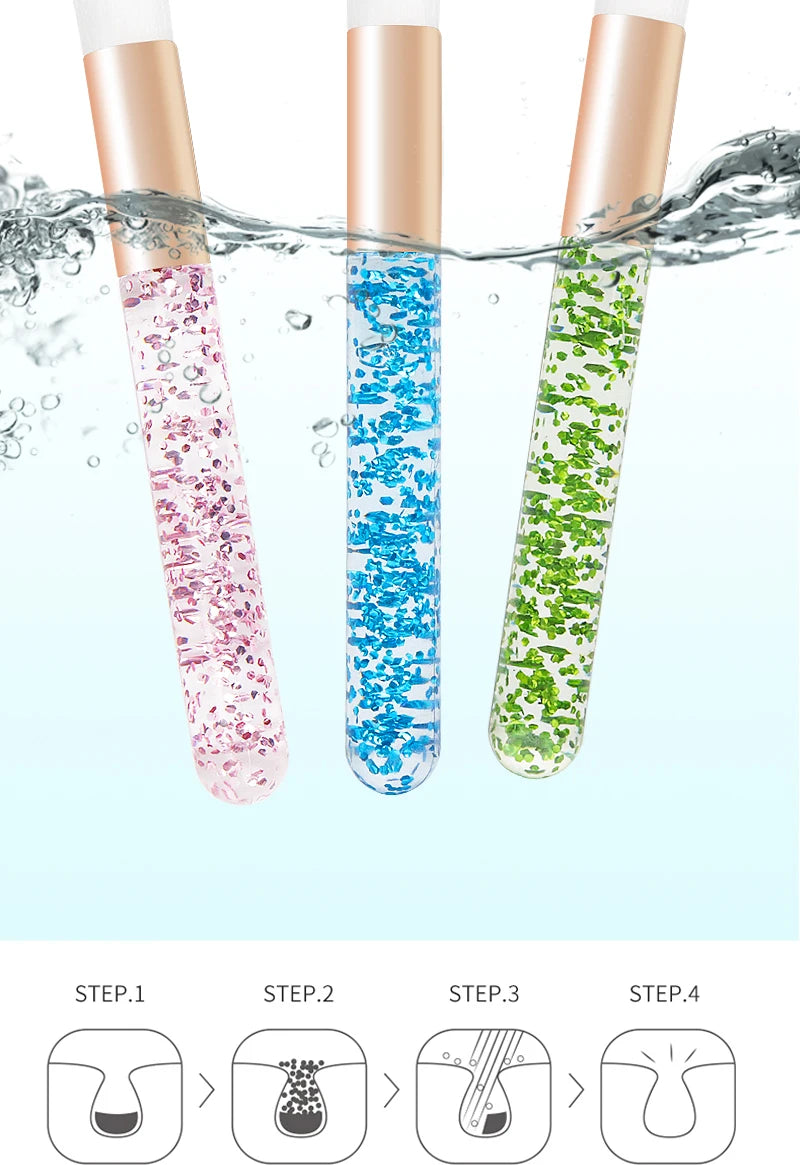 20 Pcs Crystal Eyelash Cleaning Brush Lashes Shampoo Brush Eyelash Extension Peel Off Blackhead Remover Makeup Tools Supplies