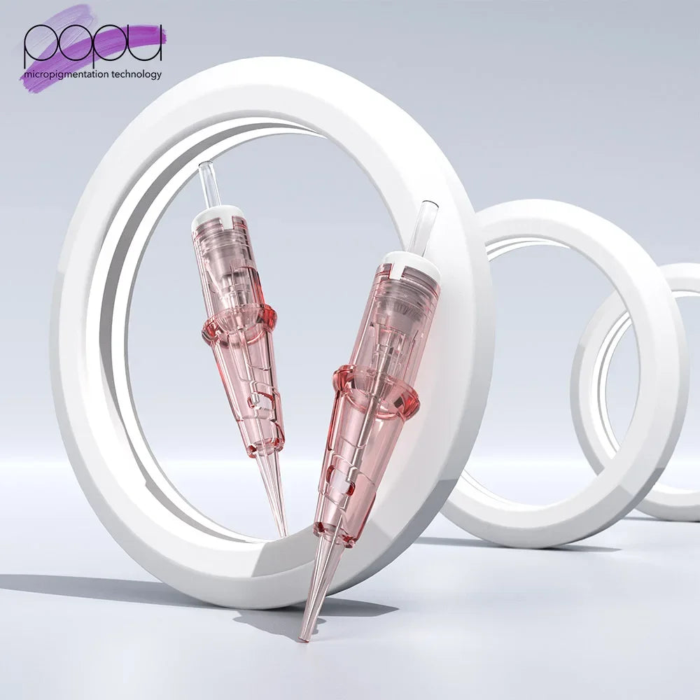 Popu Pinki Disposable Sterilized Cartridge Tattoo Needles Suit for Make-up Eyebrows Eyeliner Lips Tattoo Needles 20pcs/Lot
