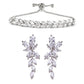 LXOEN Marquise Cut Flower Zirconia Crystal Long Drop Earrings for Women Shiny Leaf CZ Stone Bridal Wedding Jewelry