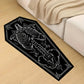 VIKAMA Gothic Coffin Shape Carpet Human Skeleton Pattern Soft Non-Slip Diablo Living Room Bedroom Halloween Party Decoration
