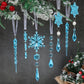 Christmas Crystal Acrylic Ornaments Christmas Decoration for Home 2025 Snowflake Xmas Tree Hanging Pendants New Year Gift 2026