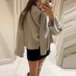Winter Jacket Women Scarf Collar Short Woolen Coats Autumn 2025 Old Money Long Sleeve Solid Loose Bomber Jackets Chic Outerwears
