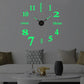 3D Luminous Wall Clock Frameless Acrylic DIY Digital Clock Wall Stickers Mute Clock for Living Room Bedroom Office Wall Decor